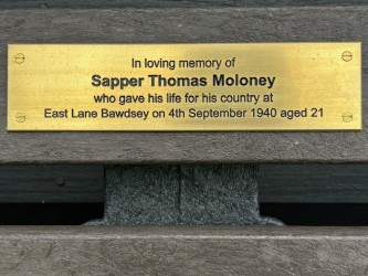 New Memorial Bench at the Pavilion